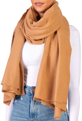 Produktbild von BRUBAKER Cashmirillo Schal - Übergroßer Wollschal für Damen und Herren - 100 x 200 cm - Warm und Kuschelig - Deckenschal für Herbst/Winter, Braun