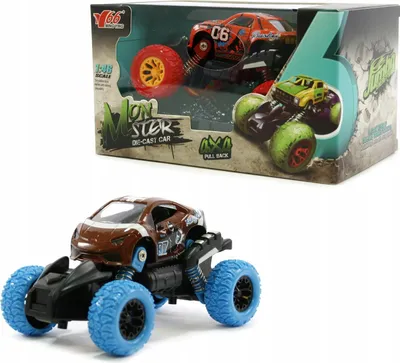 Produktbild von Monster Truck Geländewagen mit Antrieb - Robustes Metallauto Große Reifen Spielzeug