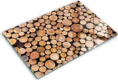 Produktbild von Abdeckung Glas - Küchenabdeckung - 80x52 cm - Abdeckplatte -Baumstämme