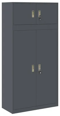 Immagine prodotto di vidaXL Armadietto portaoggetti, 2 pezzi, antracite, 90 x 40 x 180 cm, acciaio