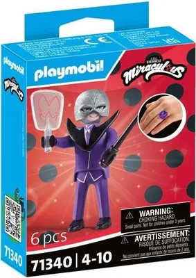 Image de PLAYMOBIL Miraculous : Papillon, Breloque, Accessoire pour Bague et Bracelet, 4+ Ans, Plastique de Haute Qualité