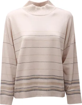 Obrázek produktu pro 1244AG maglione donna PESERICO béžový hedvábný/kašmírový/vlněný svetr dámský