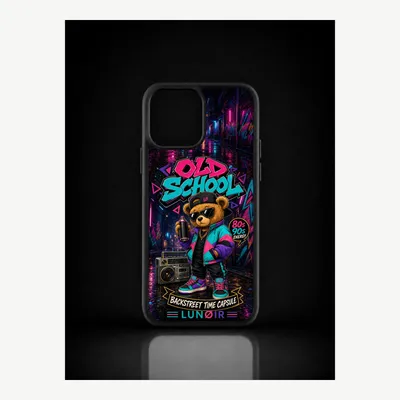 Productafbeelding van iPhone 12 Pro Max hoesje, telefoonhoesje, beschermhoesje, case met retro straatmotief – LUNØIR ©