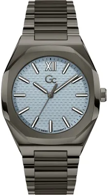 Produktbild von GUESS Collection Z26003G7MF GC Coussin Sleek Metal blau grau Herren Uhr NEU