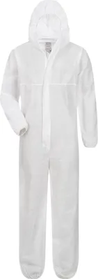 Produktbild von Safetytex SMS Schutzanzug - Einweg Overall - PSA Kat. 3 Typ 5/6 - Partikeldicht & Spritzwassergeschützt - Ideal für Asbest, Sanierung & Industrie - Weiß Gr. M (1 Stück)