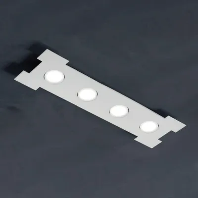 Image de Plafonnier contemporain Athènes Métal Blanc 4 Lumières Gx53