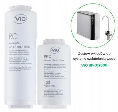Zdjęcie produktu dla Zestaw x2 Wymienne Filtry Systemu Oczyszczania Wody ViO BP-D1200G