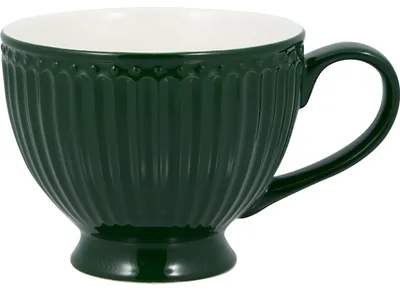 Produktbild von Greengate Tee Tasse ALICE PINEWOOD GREEN Grün Keramik Teetasse Henkel 400 ml
