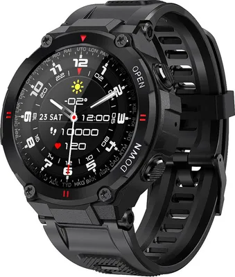 Image de Smart Watch Outdoor Montre de sport étanche 1,28'' Plusieurs modes de sport pour Android iPhones Noir