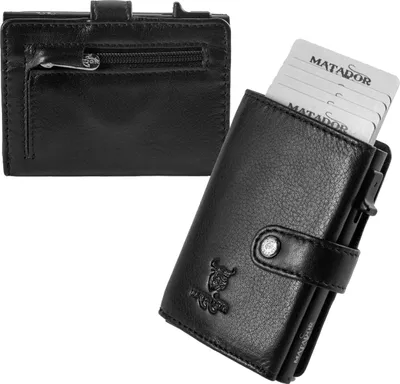 Produktbild von MATADOR MIAMI Leder Kreditkartenetui Kreditkartenhülle Nappa Schwarz