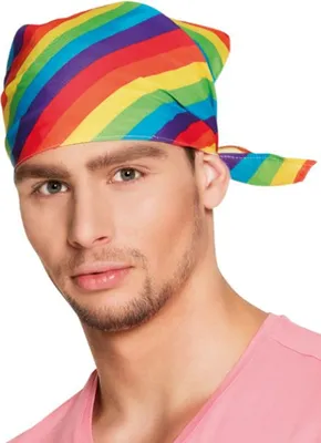 Produktbild von Regenbogen Bandana Kopftuch bunt