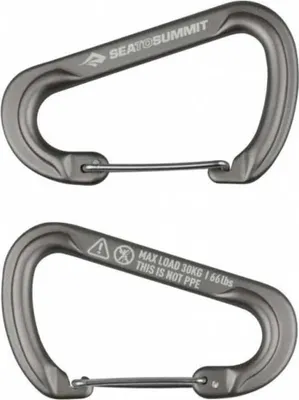 Produktbild von Sea To Summit ATD0140-00122101, Drahtgatter, Verschlusskarabiner, D-förmig, Aluminium, Stahl, Grau, 1 Stück(e)