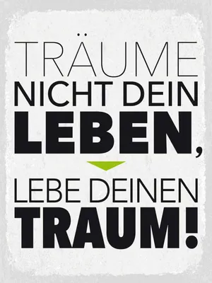 Produktbild von vianmo Holzschild 40x30 cm Leben lebe deinen Traum Dekoration