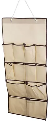 Obrázek produktu pro Verk 01347 Závěsný organizér s přihrádkami 90 x 45 cm béžová