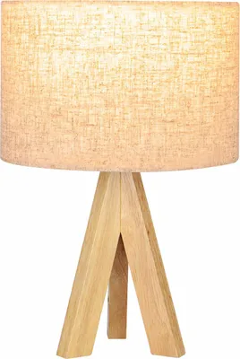 Zdjęcie produktu dla EDM Lampa stołowa 32160 drewno tkanina 18 x 18 x 30 cm E27