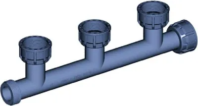 Produktbild von PVC Ausflussverteiler 3 Abgänge 1"
