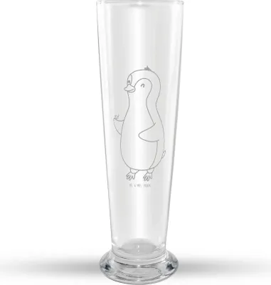 Produktbild von Mr. & Mrs. Panda Bierglas Pinguin Marienkäfer - Transparent - Geschenk, Bier Glas, Kleine Wunder, Freude, Aufmerksam, Weizen, Weißbierglas, Weizenbier, Pinguine, Glück