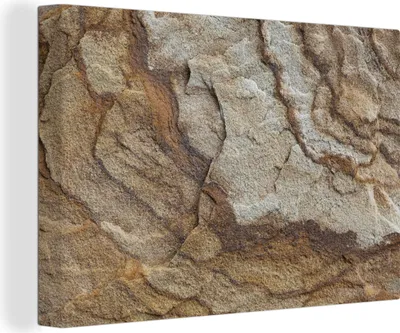 Produktbild von OneMillionCanvasses® - Leinwandbilder - 140x90 cm, Steinstruktur in einem Sandstein, Wandbilder Kunstdruck Wanddekoration