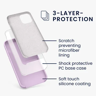 Produktbild von kwmobile Handyhülle für iPhone 12 mini Hülle, für iPhone 12 mini Case - Hülle Silikon - kabelloses Laden - Mauve