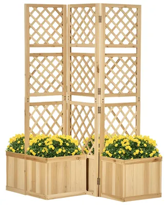 Obrázok produktu pre Vyvýšený záhon Outsunny so skladacou mriežkou, sadbovač so zástenou 133x165cm