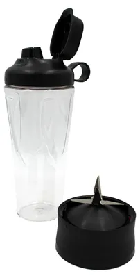 Produktbild von Bosch MMZBTK1B, Mixer-Flasche, Schwarz, Transparent, VitaPower Serie 4, Serie 2 & OptiMUM Serie 8., 367 g, 110 mm, 124 mm