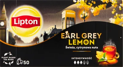 Produktbild von Lipton Earl Grey Zitrone Schwarzer Tee 100 G (50 Beutel)