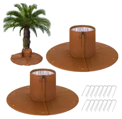 Produktbild von Winterschutz für Palmen, 2 Stück, für Palmen bis 30 cm Durchmesser, doppelte Isolierung, Baumschutz, Wurzelschutz Ø100 cm