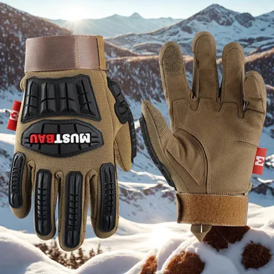 Produktbild von Mustbau 1 Paar Sicherheitshandschuhe,Mechanikerhandschuhe,Schlaghandschuhe,Anti-Vibrationshandschuhe,Riggerhandschuhe,Heavy Duty,XL
