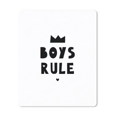 Produktbild von MuchoWow® Mauspad Mousepad Jungen regieren - Zitate - Sprichwörter - Kinder - Jungen 30x40 cm - Mousepads - Maus Mat - Pad - Mausunterlage - Mausmatten
