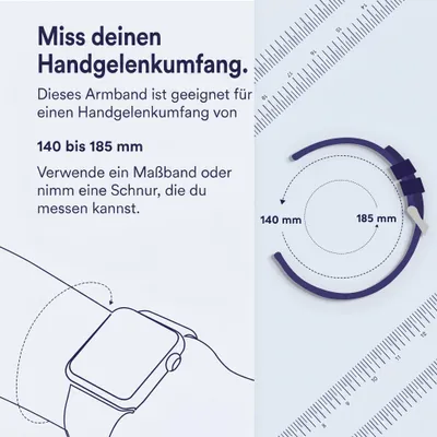 Produktbild von imoshion Silikon-Sportarmband für Samsung Galaxy Watch 7 (40/44mm) - Black / Grey