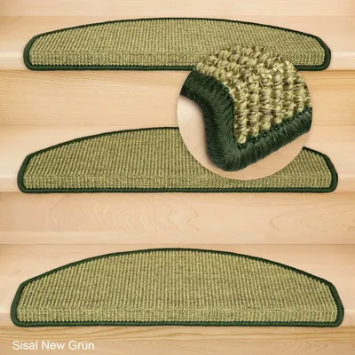 Produktbild von Stufenmatten Sisal New Halbrund Grün 1 Stück