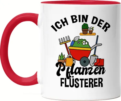 Produktbild von Ich Bin Der Pflanzenflüsterer Tasse Rot Hobby-Gärtner Pflanzen Garten Blumen Geschenkidee Pflanzen-Fans