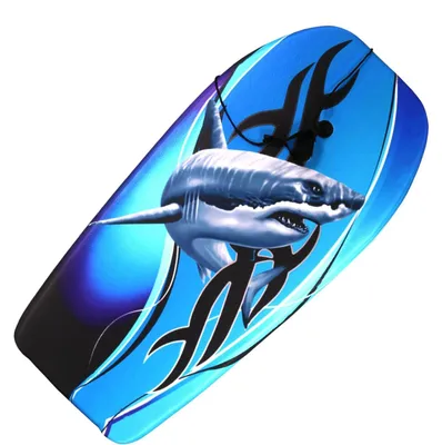 Produktbild von Best Sporting Bodyboard Kinder in tierischem Hai-, Delfin- oder Schildkröten-Design I Surfbrett Kinder 92 x 46 x 5 cm bis 75 kg I Surfboard Kinder I Body Board Kinder I Bodyboards fürs Surfen