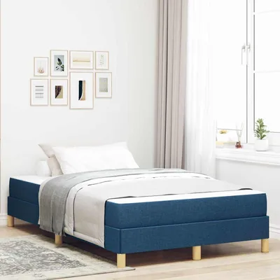 Immagine prodotto di vidaXL Letto a molle con materasso blu 120 x 200 cm in tessuto