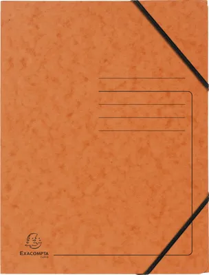 Image de Exacompta 25x Chemise à élastique sans rabats 355gm2 A4 Orange 555414E