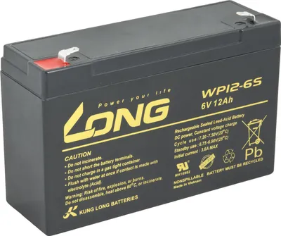 Produktbild von Avacom Long 6V 12Ah Lead-Acid Battery F1 (Wp12-6S)