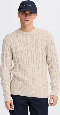 Produktbild von Casual Friday CFKarl Herren Strickpullover Grobstrick Pullover mit Rippkragen Rippbündchen Baumwollmischung Regular fit