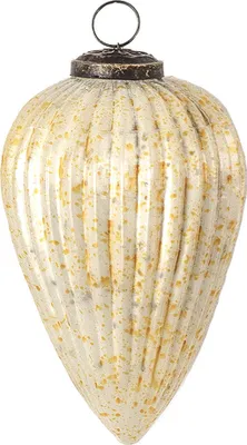 Immagine prodotto di Guaina natalizia Clayre & Eef Ø 7 cm Vetro bianco giallo
