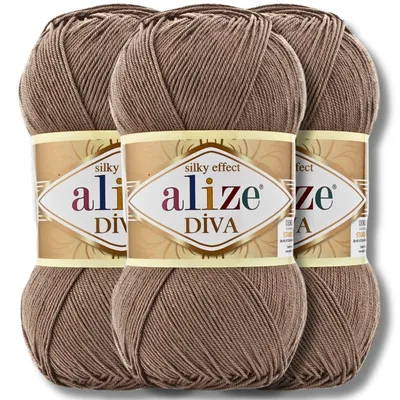 Produktbild von Alize 3x 100g Diva Wolle, Uni, Häkeln, Stricken (688)