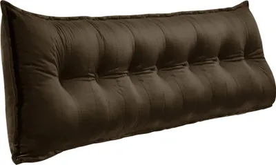 Obrázek produktu pro Ergonomický polštářek pod čelo postele ve vzhledu lnu, polštářek na čtení, klínový polštářek, zádový polštářek, odpočinkový polštářek, dekorační polštářek, velký dekorační polštářek na postel, sametový