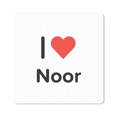 Produktbild von MuchoWow® Mauspad Mousepad Ich liebe - Noor - Mädchen 30x30 cm - Mousepads - Maus Mat - Pad - Mausunterlage - Gaming