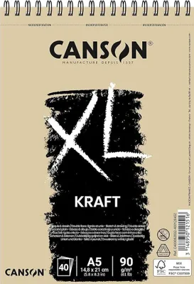 Zdjęcie produktu dla CANSON Sketch and Study Pad XL Kraft DIN A5 40 arkuszy