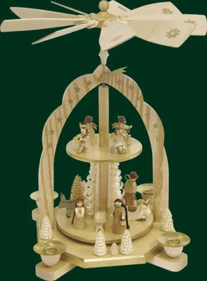 Obrázok produktu pre Stolová pyramída Betlehem s anjelom prírodná výška= 31cm NOVINKA