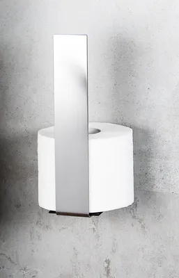 Produktbild von Toilettenrollenhalter, Reserverollenhalter, Wandhalter zum Kleben (poliert)