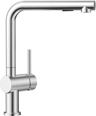 Produktbild von Edelstahl-Küchenarmatur, einhebelig, 360° drehbar, 2 Strahlarten