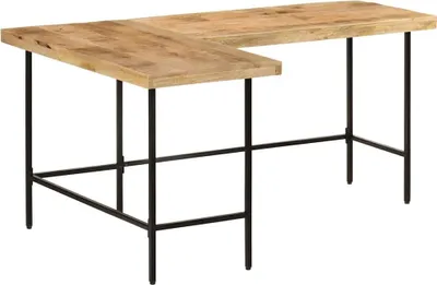 Immagine prodotto di scrivania vidaXL 165x110x77 cm in legno massiccio di mango e ferro