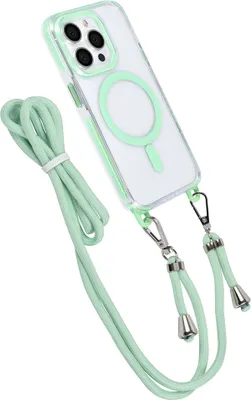 Produktbild von TUNIQ iPhone 14 Pro Back cover case - neck cord - magsafe - Green