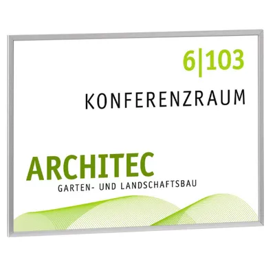 Produktbild von Wolk Türschild 15.0 x silber