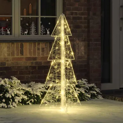 Immagine prodotto di vidaXL Albero di Natale con 100 LED bianco caldo 120 cm in acrilico