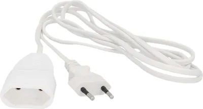 Produktbild von UNITEC 40916 Euro-Verlängerung mit Stecker und Kupplung, 2m, weiß